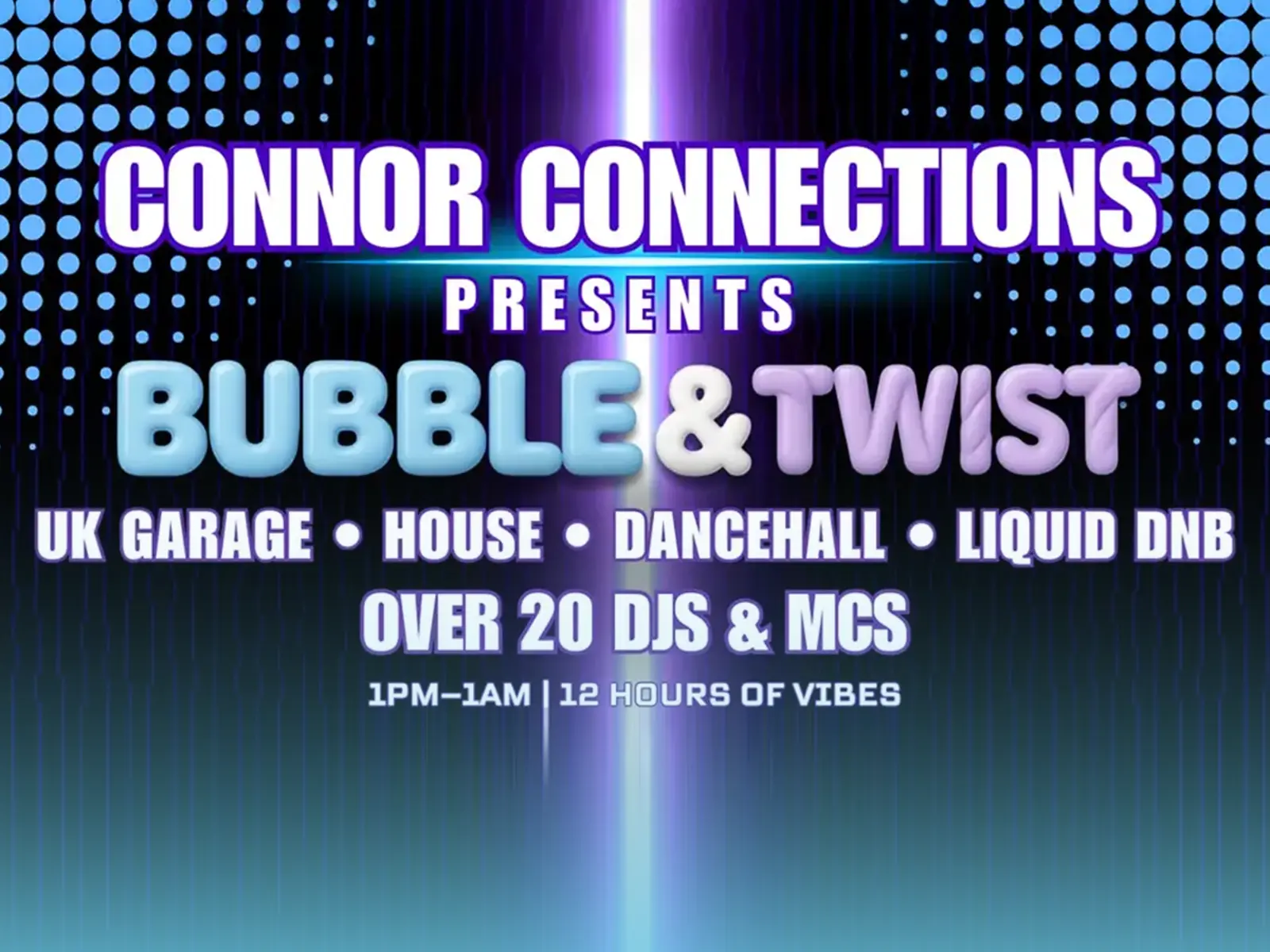 Bubble and Twist Party flyer